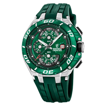 Festina Chrono Bike F20755/3 Herrklocka Grön • Kronograf • 20 ATM Vattenresistent