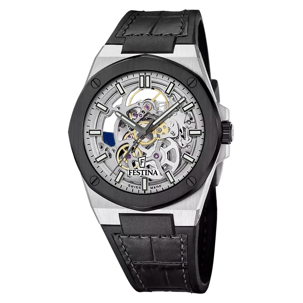 Festina Swiss Made F22009/1 Herrklocka • Automatiskt Urverk • Safirglas
