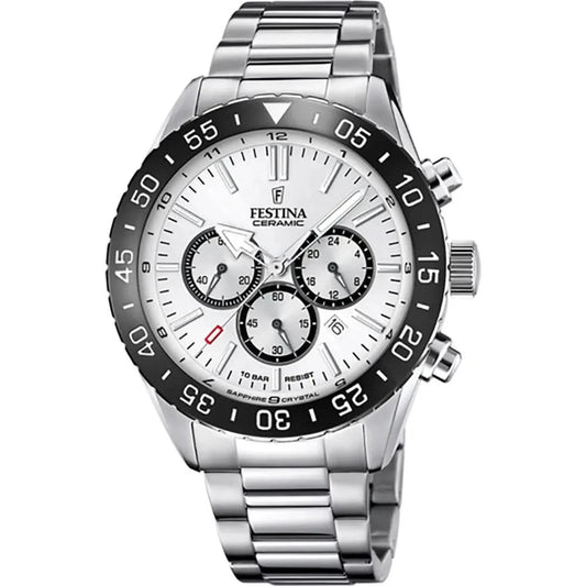 Festina Ceramic F20575/3 Herrenuhr • Keramik-Lünette • Saphirglas
