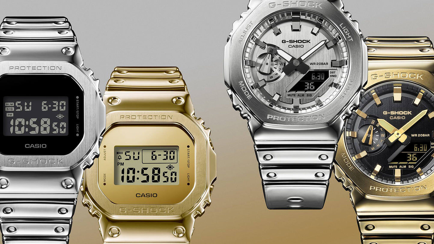Casio GM-5600YMG-9ER G-Shock Armbanduhr Goldfarben • Metalllünette aus Edelstahl • Wasserdicht bis 20 bar, Bild 7