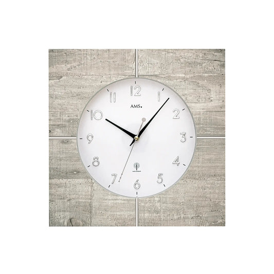 AMS F5547 Wanduhr Betonstruktur • Funkwerk • Mineralglas