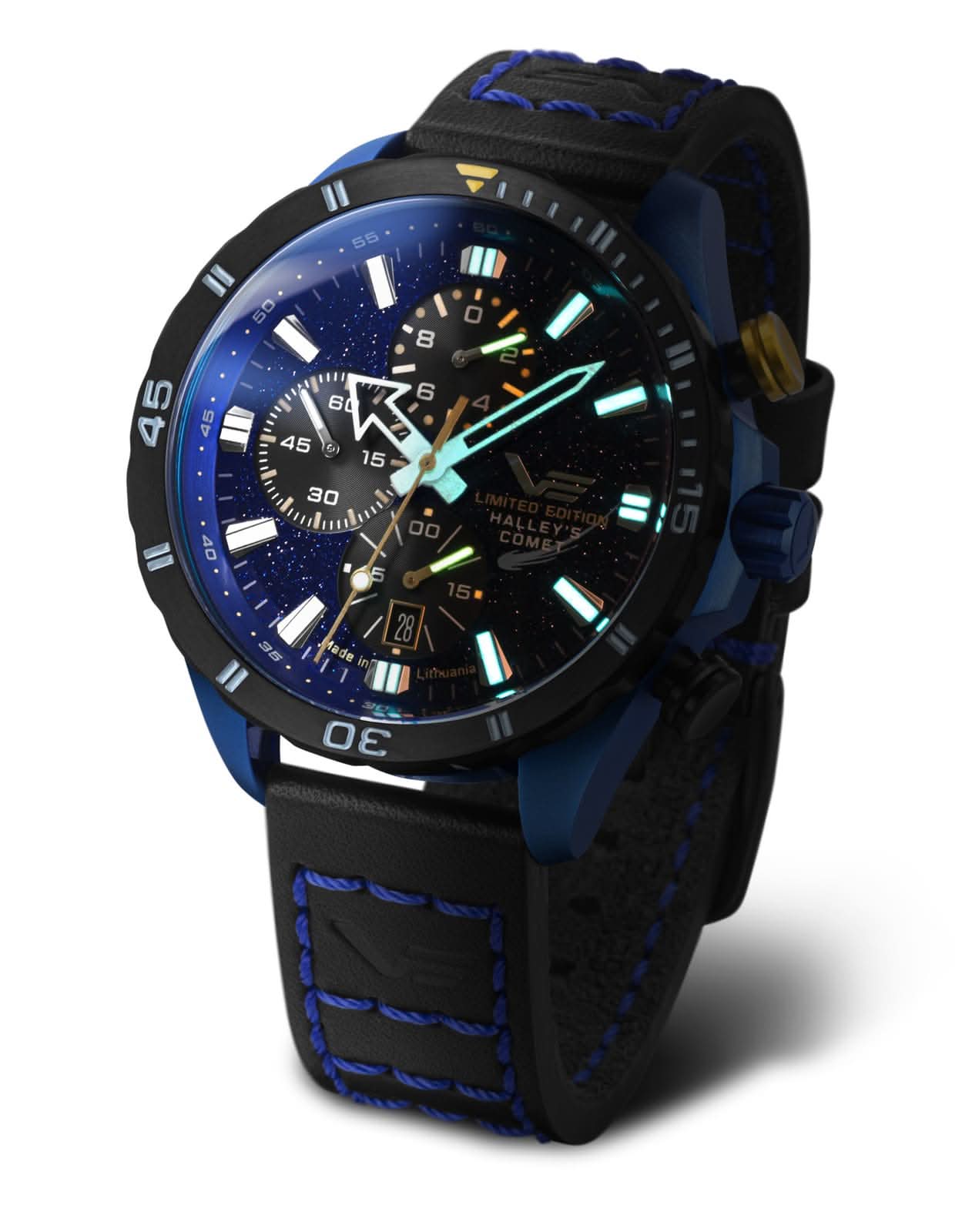 Vostok Europe Halley's Comet 6S10-320E694 Herrenuhr • Aventurin-Zifferblatt • 20 ATM