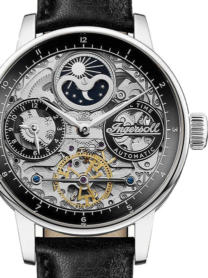 Ingersoll The Jazz I07701 Herren • Skelett-Automatikwerk • Mondphase & Dual-Time