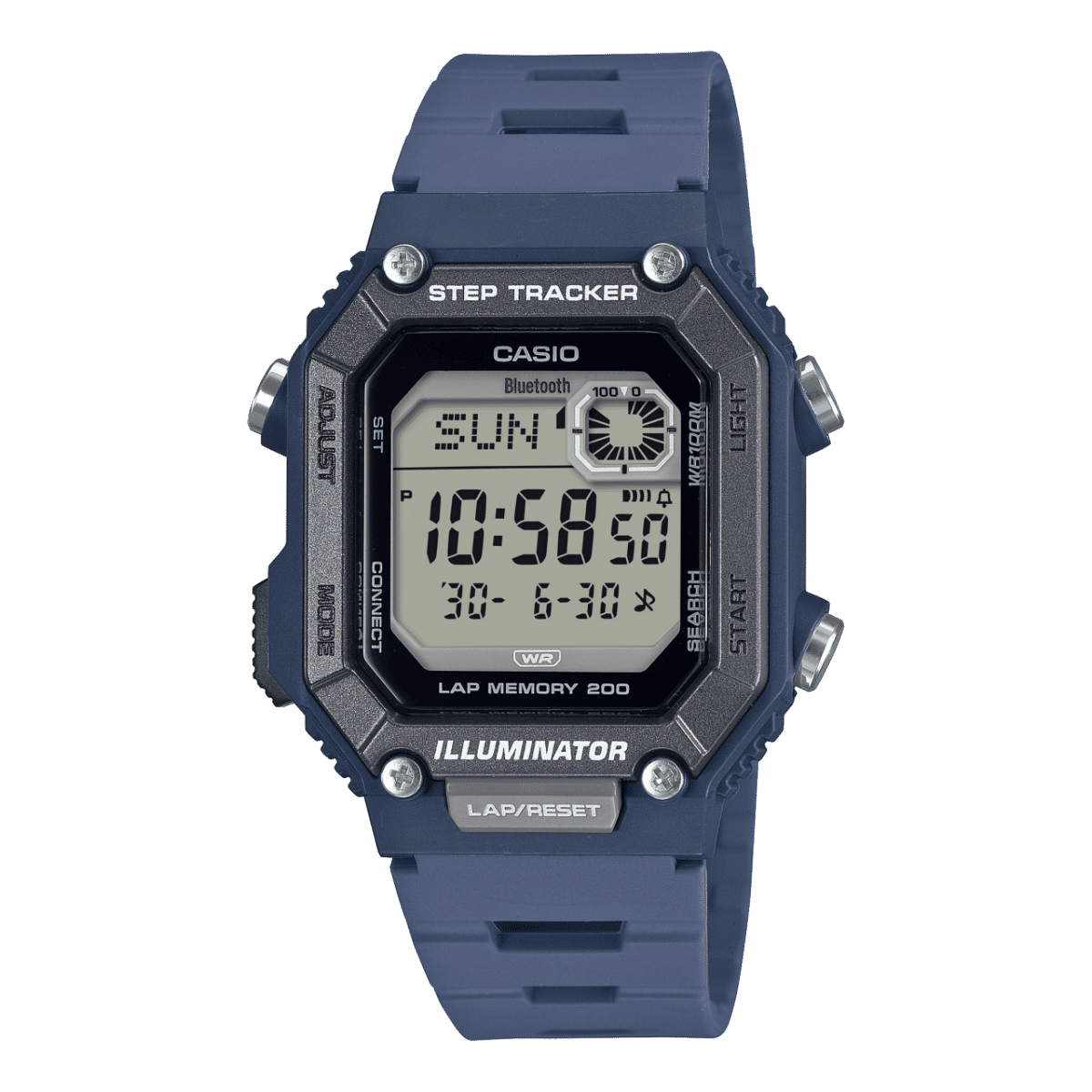 Casio WS-B1000-2AVEF Herren Armbanduhr Blau • Bluetooth Schrittzähler • 10 ATM Wasserschutz