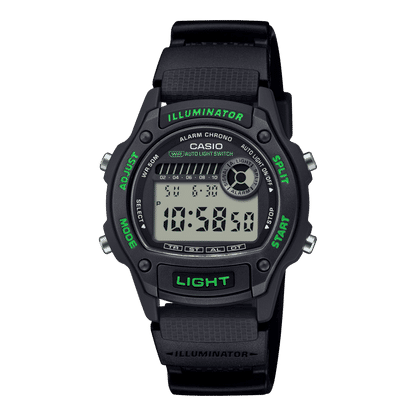 Casio Timeless W-220H-1A3VEF Herrenuhr • Bio-Resin Armband • Weltzeit & Stoppuhr