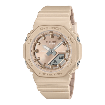 Casio GMA-P2100ST-9AER G-Shock Classic Damen-Armbanduhr Sand • Biobasiertes Resin • Ana-Digi Anzeige