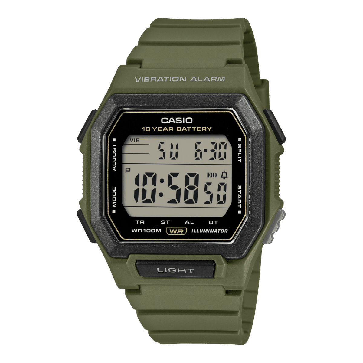 Casio Timeless W-738H-3AVEF Herrenuhr • Vibrationsalarm • 10 Bar Wasserdicht