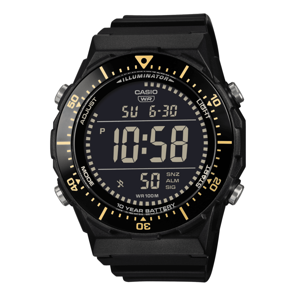 Casio Timeless AE-1700H-1BVEF Armbanduhr Schwarz • 100m Wasserdicht • LED-Beleuchtung