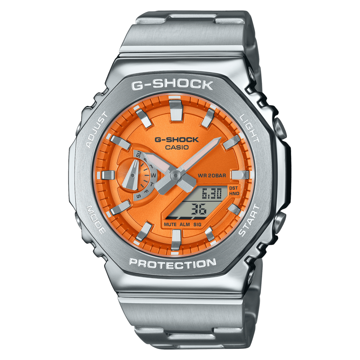 Casio GM-2110D-4AER G-Shock Classic Herrenuhr Blau • Edelstahllünette • Analog-Digital