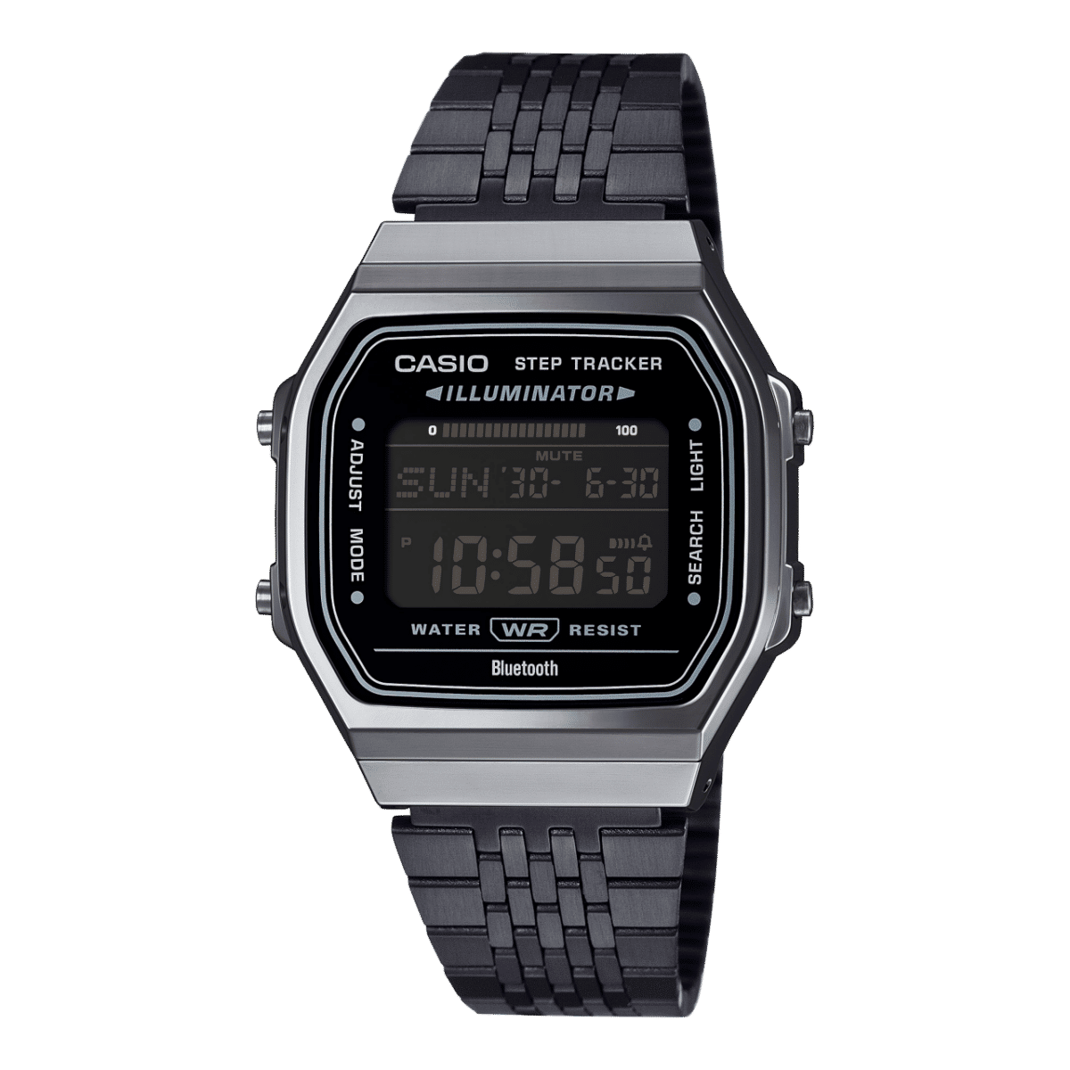 Casio Vintage Iconic ABL-100WEGG-1BEF Armbanduhr Schwarz • Schrittzähler • Bluetooth-Zeitkorrektur