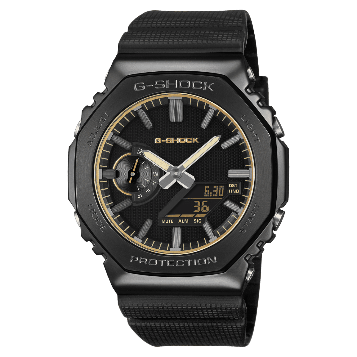 Casio G-SHOCK GM-2100LXB-1A9ER Herrenuhr Schwarz/Gold • Mineralglas • 20 BAR wasserdicht