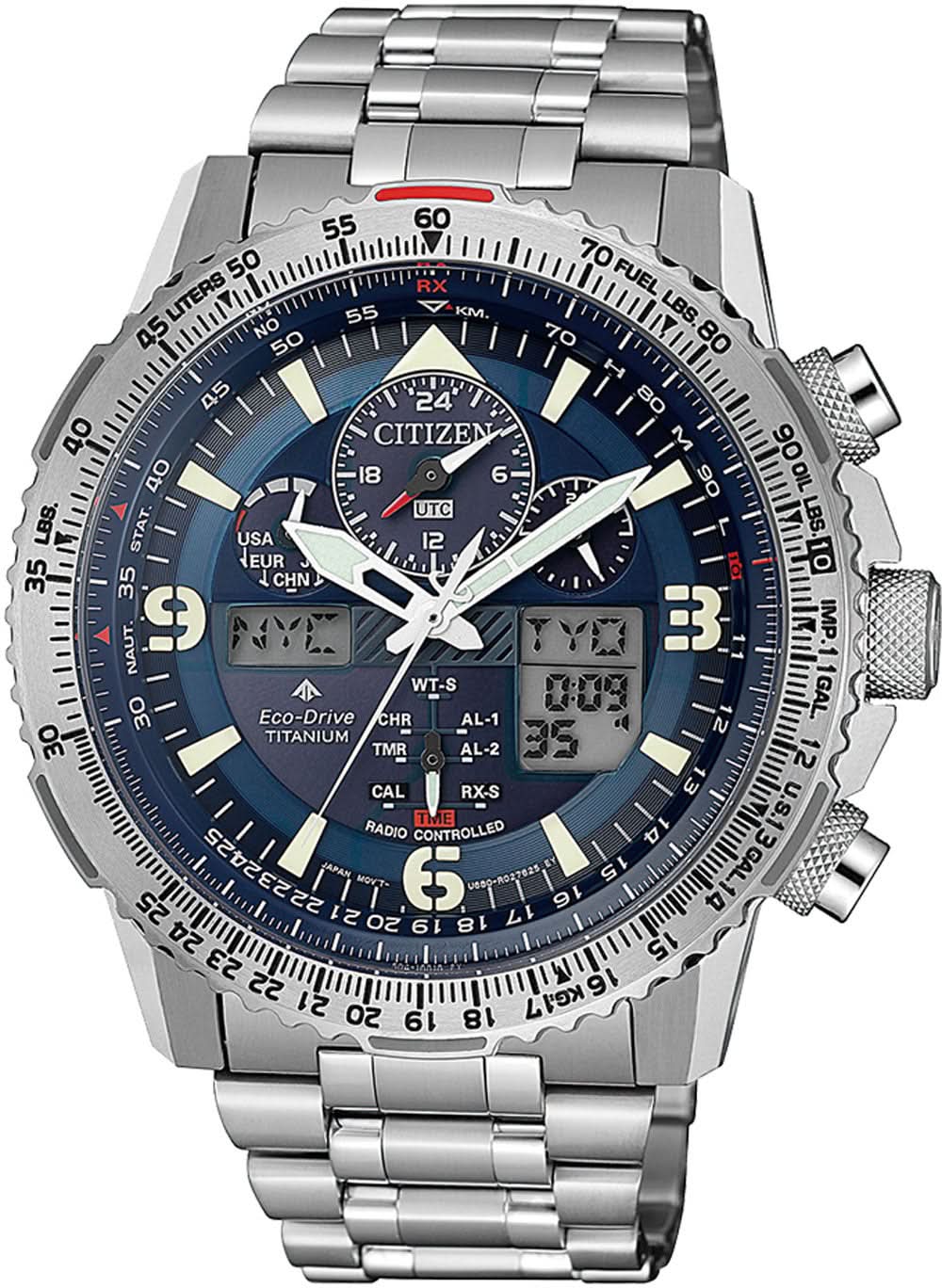 Citizen Promaster Sky JY8100-80L Herrenuhr • Super Titanium • Eco-Drive & Funk