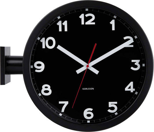 Karlsson Wanduhr 38x38x13 cm Aluminium • Minimalistisches Design • Präzises Quarzwerk