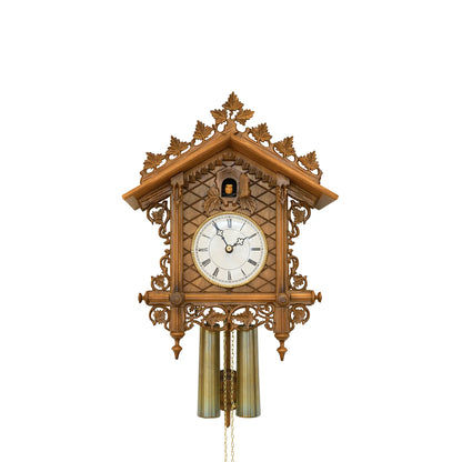 Rombach & Haas TRADITION 3407 Wanduhr Gold/Holz • Mechanisches 8-Tage-Werk • Original Schwarzwälder Kuckucksuhr