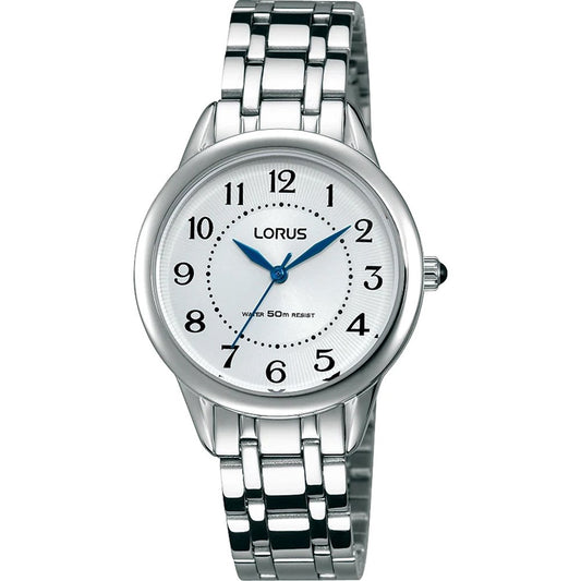 Lorus Classic RG251JX5 Damen Armbanduhr • Blaue Zeiger • Edelstahlgehäuse