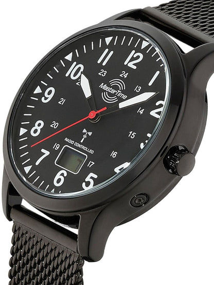 Master Time Super Power Aviation MTGA-10960-22M Herrenuhr Schwarz • Funk DCF77 • Analog-Digital, Bild 2