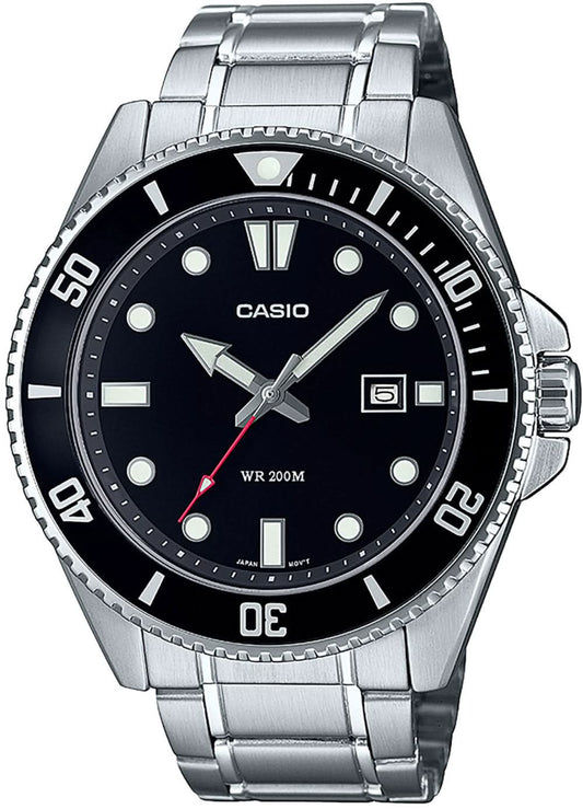 Casio Collection MDV-107D-1A1VEF Herrenuhr • Sportliches Taucher-Design • 20 Bar Wasserdichtigkeit