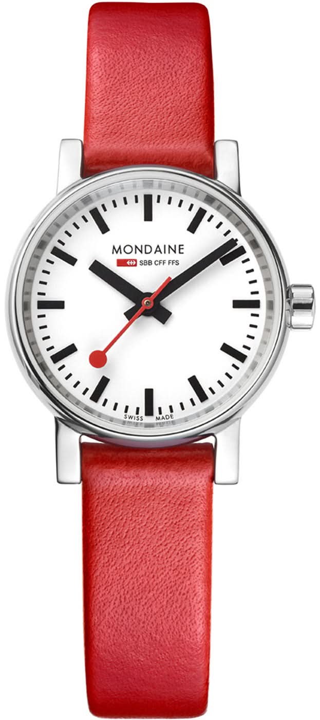 Mondaine Evo2 MONDAINE-MSE Uhr • Schweizer Bahnhofsuhr Design • Saphirglas