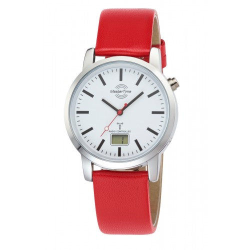 Master Time MTGA-10917-11L Herren Funkarmbanduhr Rot • Mineralglas • Ewiger Kalender