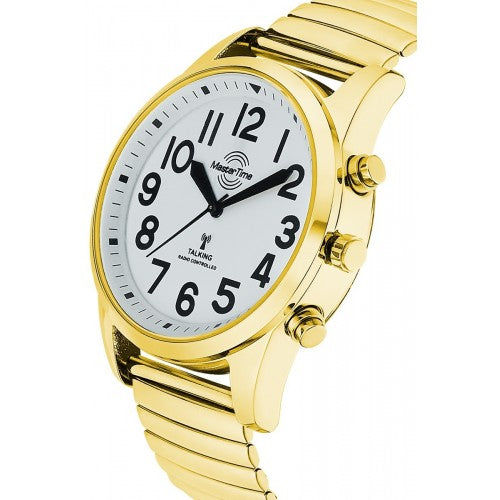 Master Time Sprechende Uhr MTGA-10941-12Z Herrenuhr Goldfarben • Funk-Sprachansage • Mineralglas, Bild 2