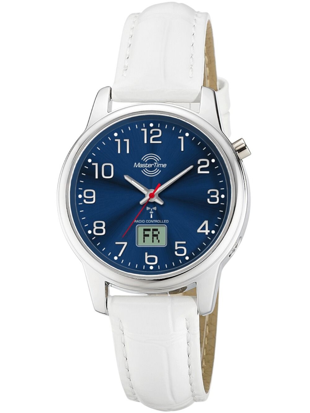 Master Time Lady Line MTLA-101000-32L Damenuhr Weiß • Funk-Quarzwerk • Mineralglas