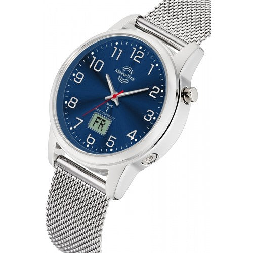 Master Time Lady Line MTLA-101002-32M Damenuhr Blau • Funk-Automatikumstellung • Milanaise-Edelstahlband, Bild 2