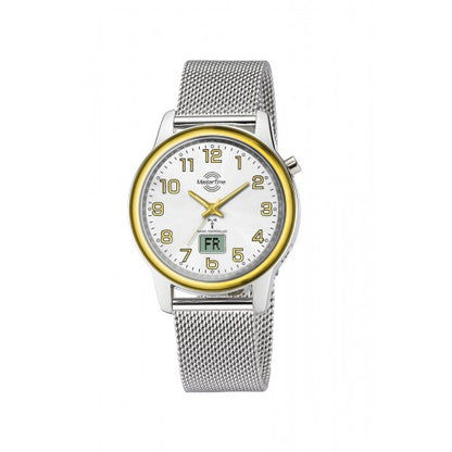 Master Time Lady Line MTLA-101003-42M Damen Armbanduhr Bicolor • Funksteuerung • Milanaise-Armband