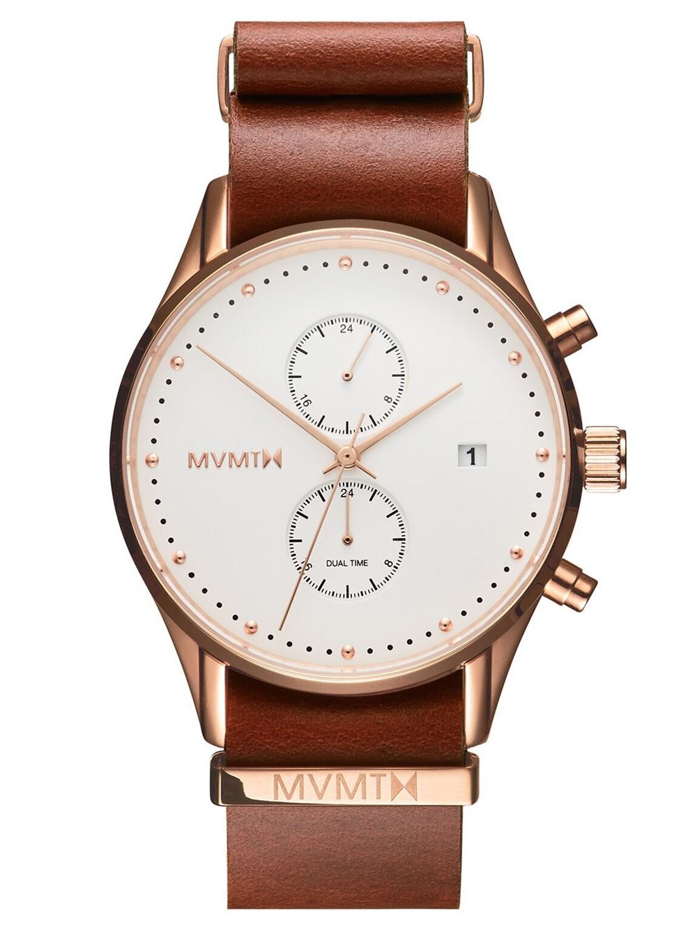 MVMT Voyager MV01-RGNA2 Herrenuhr Roségold • Mineralglas • 10 ATM Wasserdicht