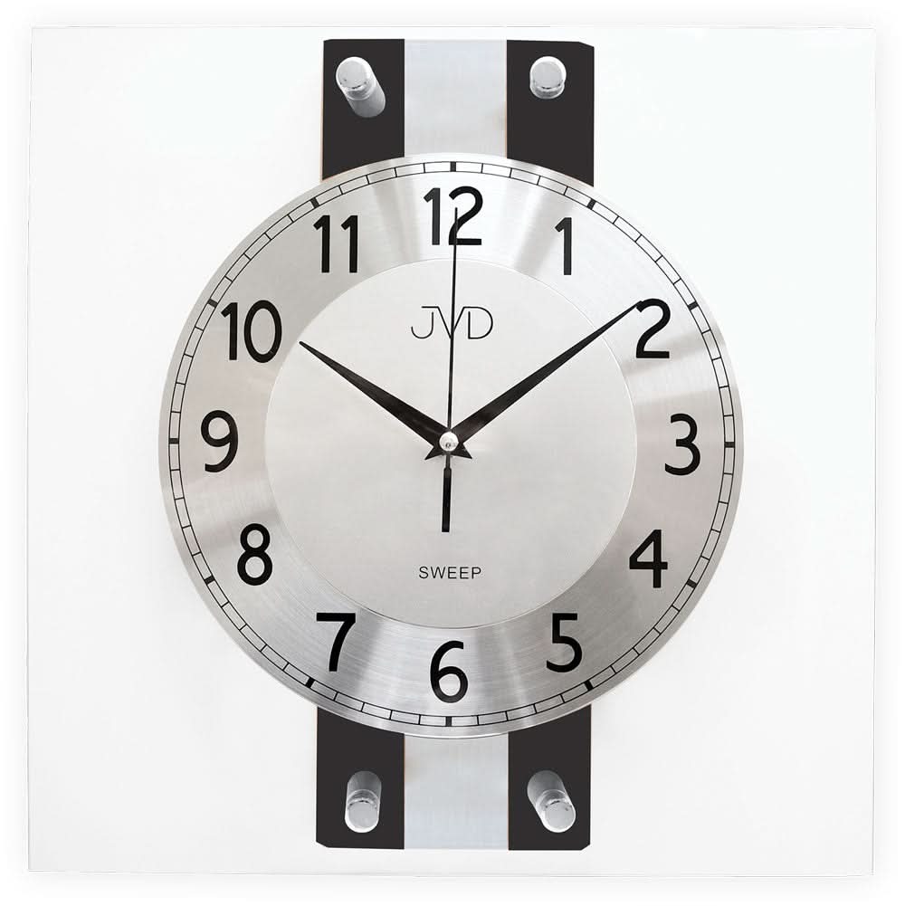 JVD Wanduhr 32x32 cm Holz • Leises Quarzwerk • Modernes Design