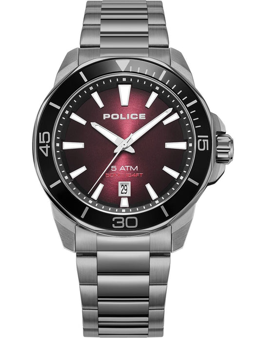 Police Thornton PEWJH0021403 Herrenuhr Rot • Mineralglas • Quarzwerk