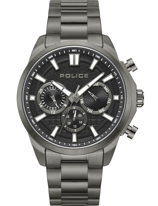 Police Rangy PEWJK0021003 Herrenuhr Schwarz • Multifunktions-Quarzwerk • Gehärtetes Mineralglas