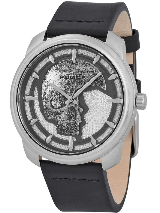 Police Bleder PL15714JS.04 Herrenuhr Schwarz • Totenkopf-Design • Quarzwerk