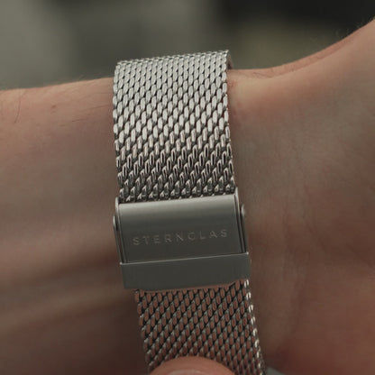 Sternglas Naos S01-NA37-ME08 Unisex-Uhr • Bauhaus-Design • Saphirglas