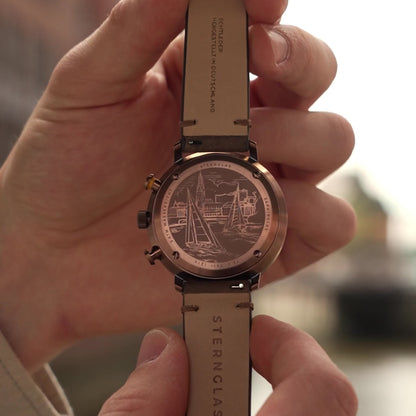 Sternglas Hamburg S01-HC35-VI17 Herrenuhr • Mecha-Quartz • Saphirglas