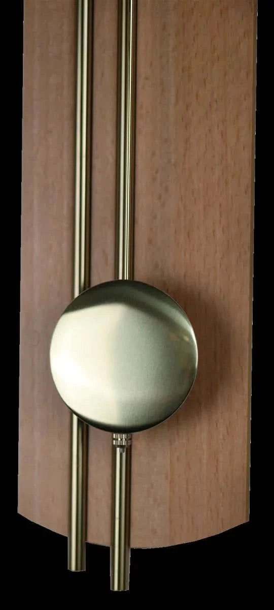 AMS Wanduhr Holz • Funkgesteuertes Uhrwerk • Klassisches Design mit Messingpendel