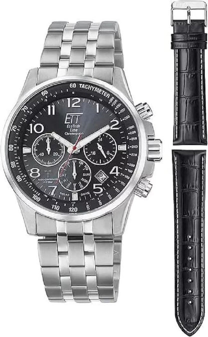 Eco Tech Time Professional EGS-11610-22MS Herrenuhr • Funk-Solar • 10 Bar