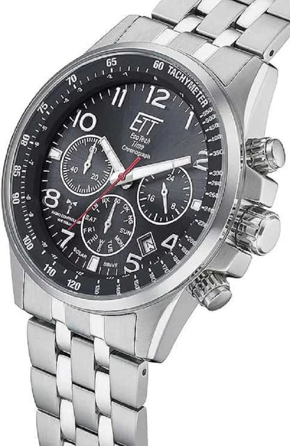 Eco Tech Time Professional EGS-11610-22MS Herrenuhr • Funk-Solar • 10 Bar