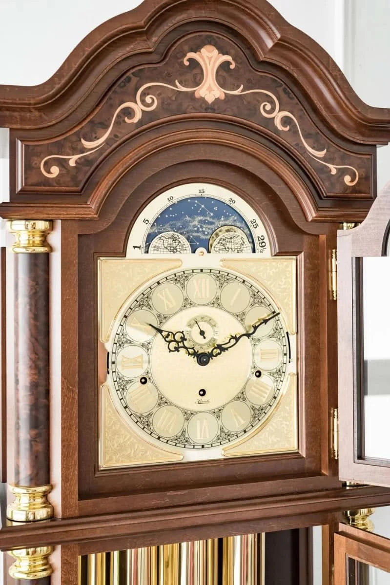 Hermle Standuhr 206x62x36 cm Holz • Triple Chime • Mondphase