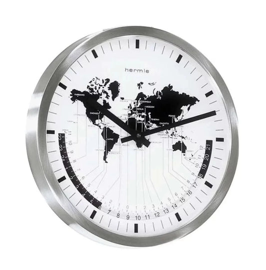 Hermle Wanduhr 30x30x5 cm Metall • Quarz Uhrwerk • Made in Germany