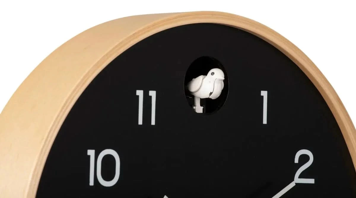 Karlsson Wall Clock 32x32x6 cm Wood • Silent Movement • Cuckoo Call