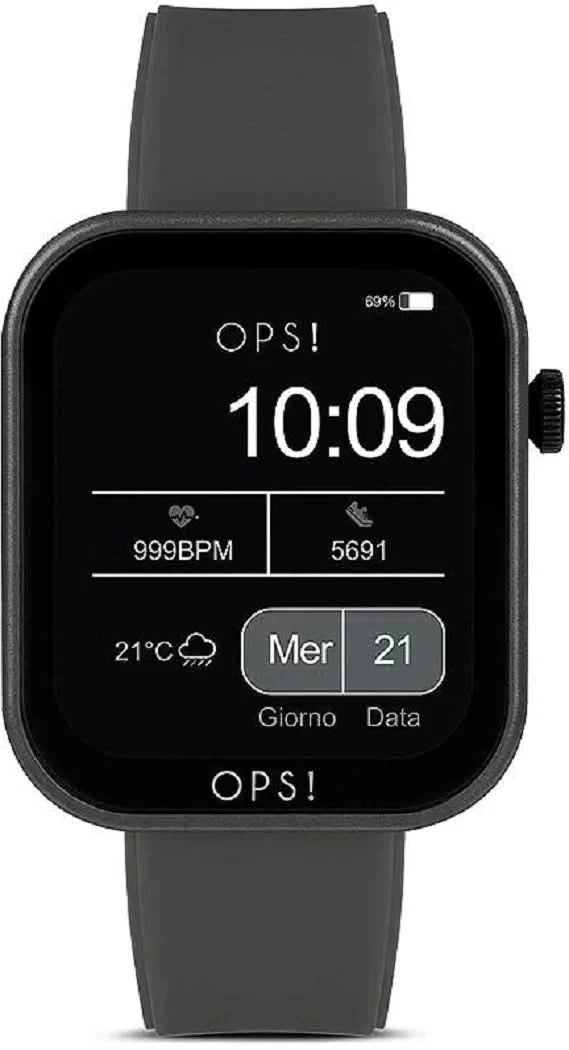 OPS! Active Call OPSSW-30 Unisex-Smartwatch • Call- & Fitnessfunktionen • Italienisches Design