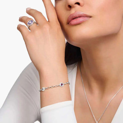 Link bracelet with various charms - Thomas Sabo Model: A2138-640-7