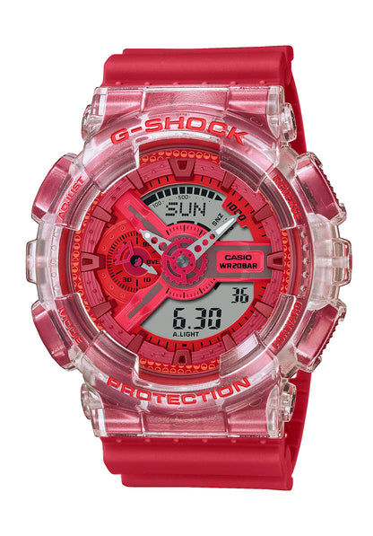 Casio G-Shock GA-2100-4A Armbanduhr Rot • Analog-Digital • Carbon Core Guard