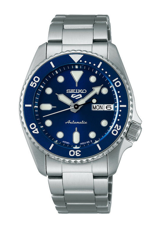 Seiko 5 Sports SKX SRPK33 Herrenuhr Blau • Automatikwerk 4R36 • Lumibrite-Leuchtmasse