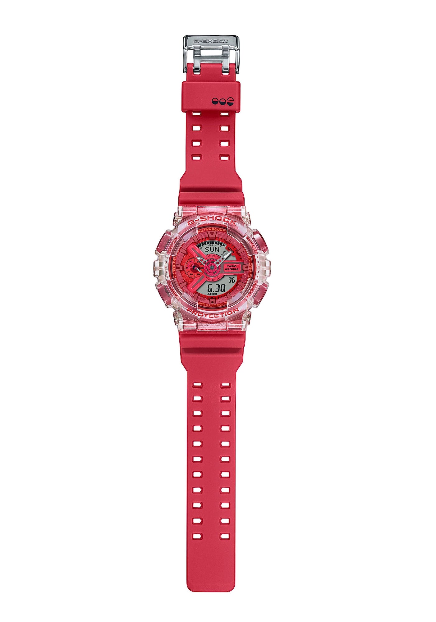 Casio G-Shock GA-2100-4A Armbanduhr Rot • Analog-Digital • Carbon Core Guard, Bild 2