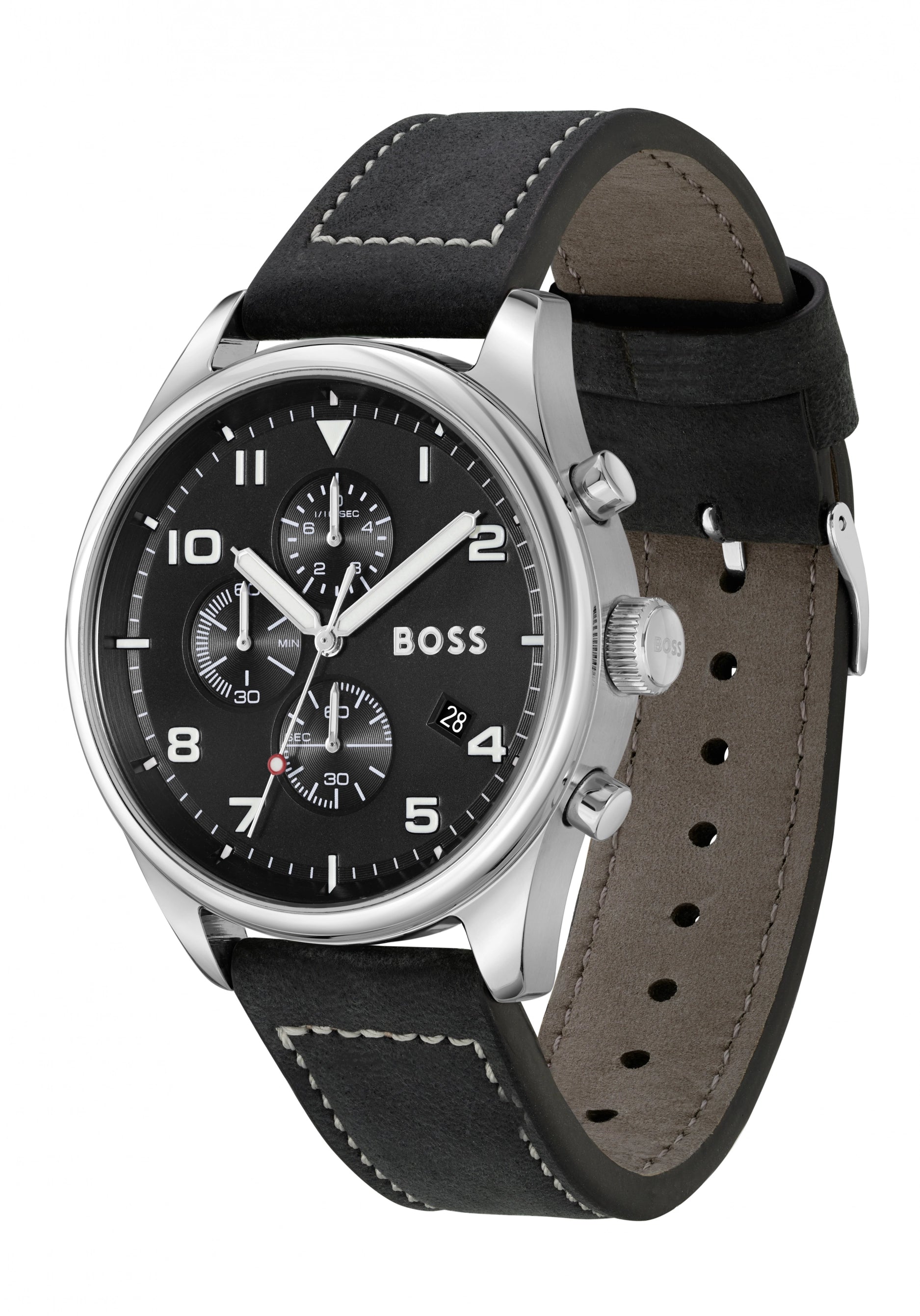 BOSS View 1514008 Herren Chronograph Schwarz • Edelstahlgehäuse 44 mm • Mineralglas, Bild 2