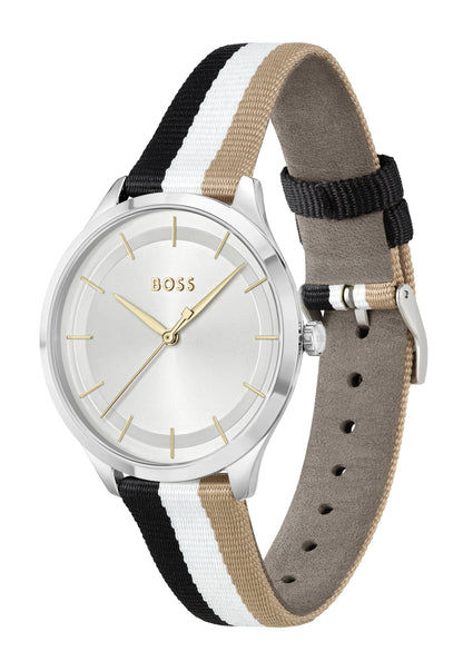 BOSS Pura 1502694 Damen Armbanduhr Silber • Sunray-Zifferblatt • Quarzwerk, Bild 2