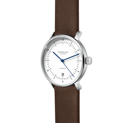 Sternglas Naos Automatik 38mm Herren Weiß • Automatikwerk • Bauhaus-Design, Bild 2