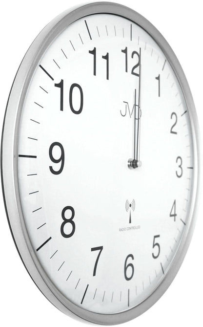 JVD Wanduhr 33 cm Ø Kunststoff • Moderne Funkuhr • Gut lesbar