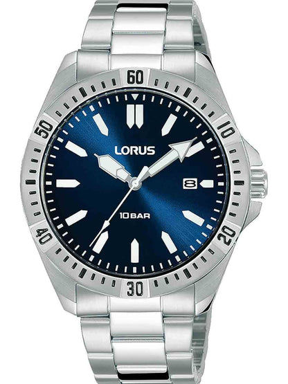 Lorus Sport RH939MX9 Herren Armbanduhr • Blaues Zifferblatt • Mineralglas